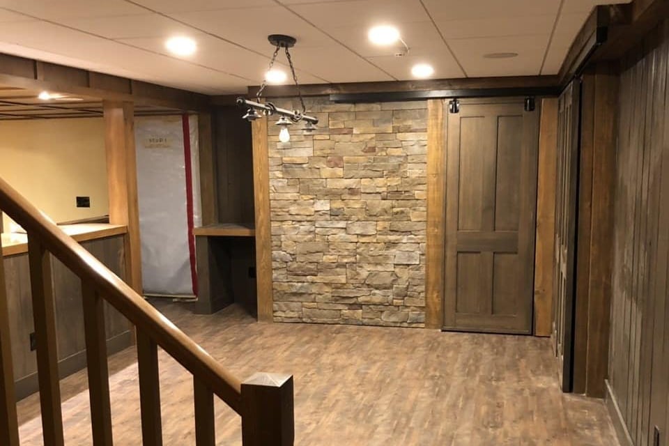 Basement remodel in New Hampshire by Oxland Builders