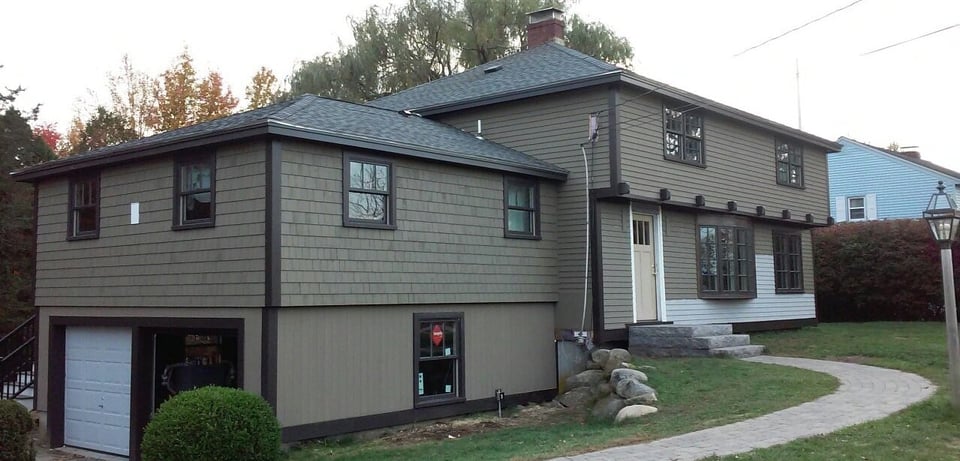 custom home exterior in Seacoast, New Hampshire by Oxland Builders