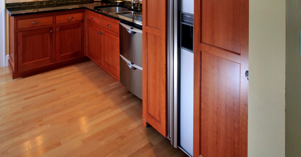 Hardwood flooring in Seacoast kitchen renovation