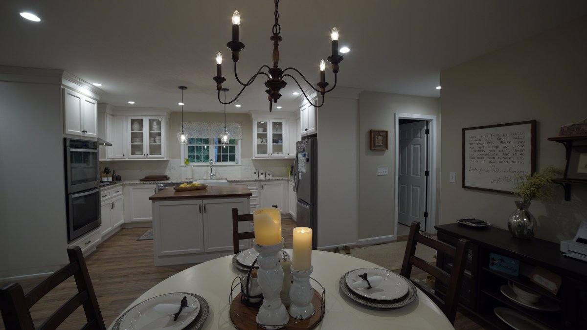 custom home remodel of kitchen and dining room in new hampshire
